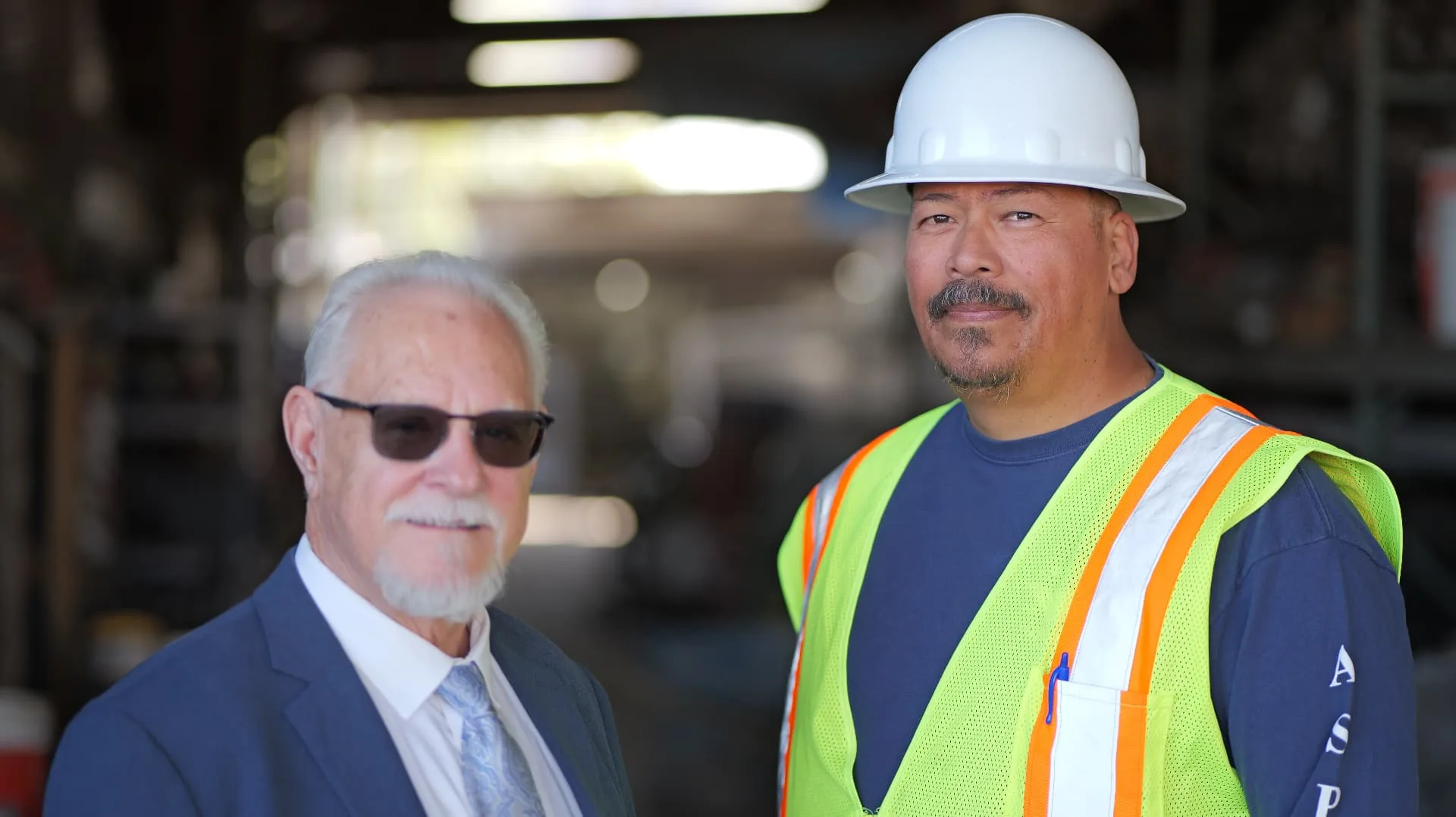 American Asphalt ownership and crew leadership at the company yard in Phoenix, Arizona